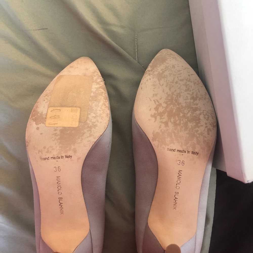 ❌SOLD❌ Manolo hangisi satin light grey size 36 - Picture 5 of 6